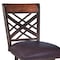 Armen Living Tahiti 26" Barstool in Auburn Bay finish with Brown Pu upholstery LCTA26BABR - alternate 3